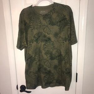Eddie Bauer Palm Tree Leaves Tee L